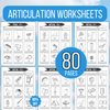 Articulation Drill Worksheets, printable on-demand SLP resource, articulation resource, speech sounds elicitation