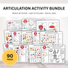 96 Articulation Speech Therapy Activity Bundle, Visual Cue Cards, Seek and Find, Speech Sound Coloring Pages, SLP Materials, PDF Task Cards