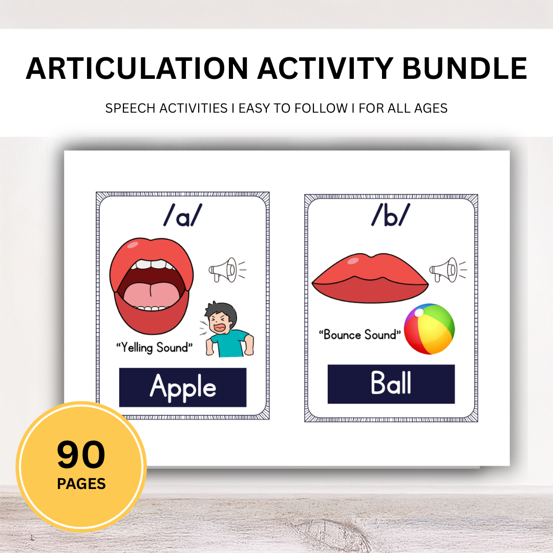 96 Articulation Speech Therapy Activity Bundle, Visual Cue Cards, Seek and Find, Speech Sound Coloring Pages, SLP Materials, PDF Task Cards